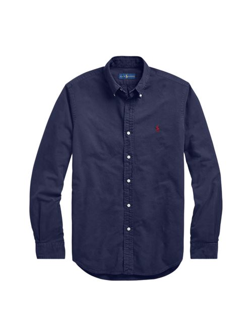 Camicia da uomo in cotone oxford, colore navy POLO RALPH LAUREN | 710723610003